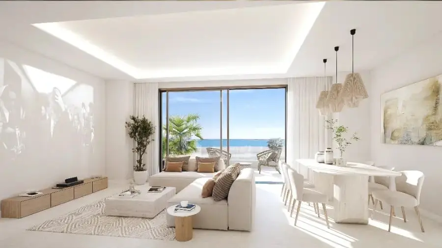 Nadmorskie apartamenty z widokiem na morze na pierwszej linii plaży w Maladze – 9