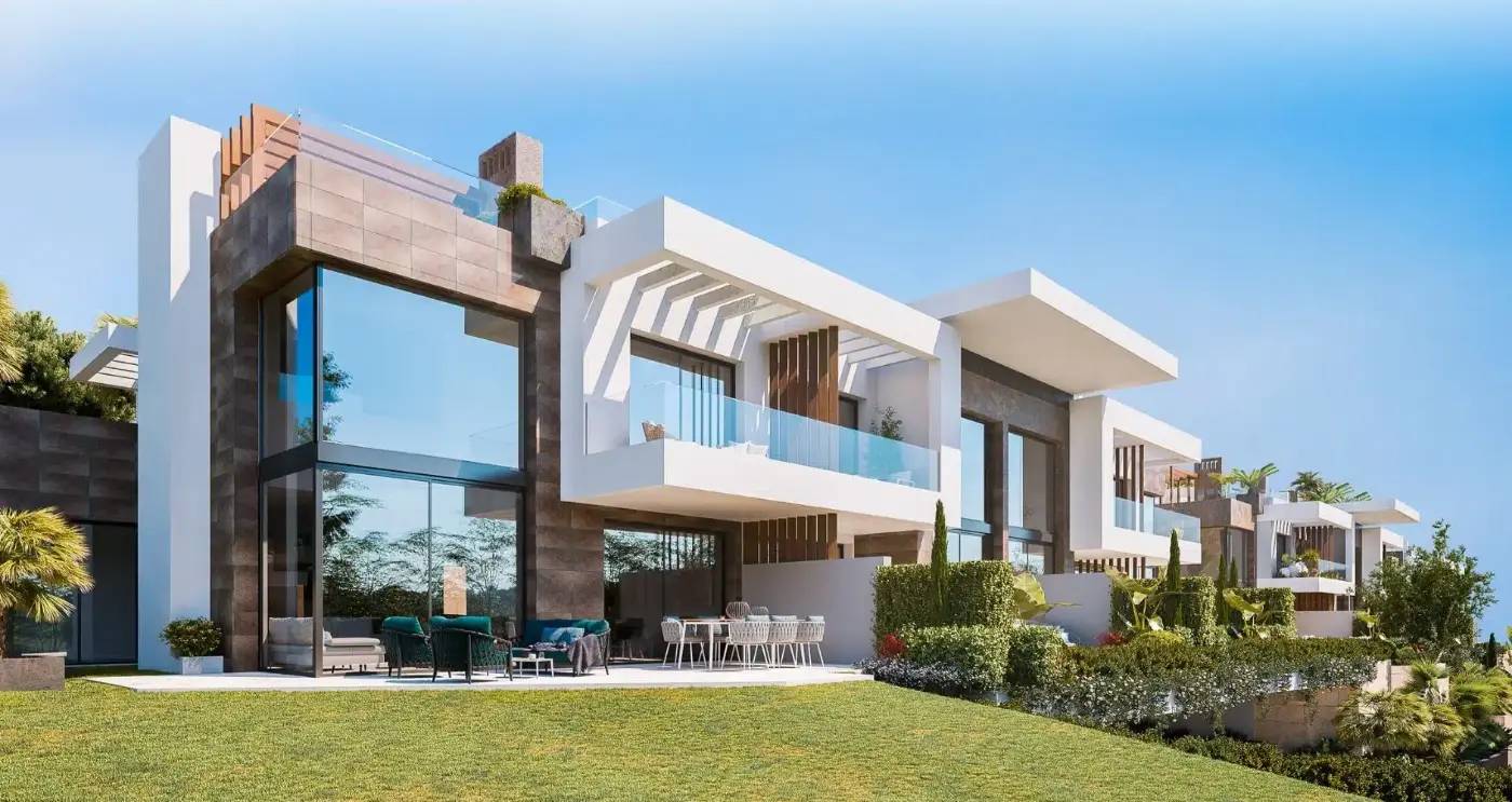 Ekskluzywne domy  z widokiem  na Morze w Prestiżowej Dzielnicy Marbelli — Marbella, Hiszpania