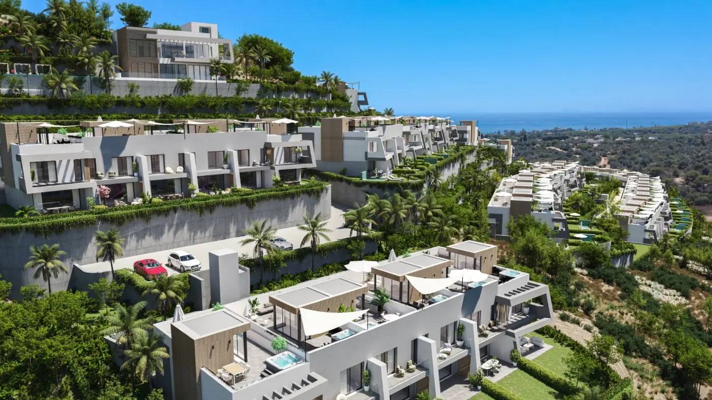 Luksusowe domy z widokiem na Morze w Ekskluzywnej Dzielnicy Marbelli — Marbella, Hiszpania