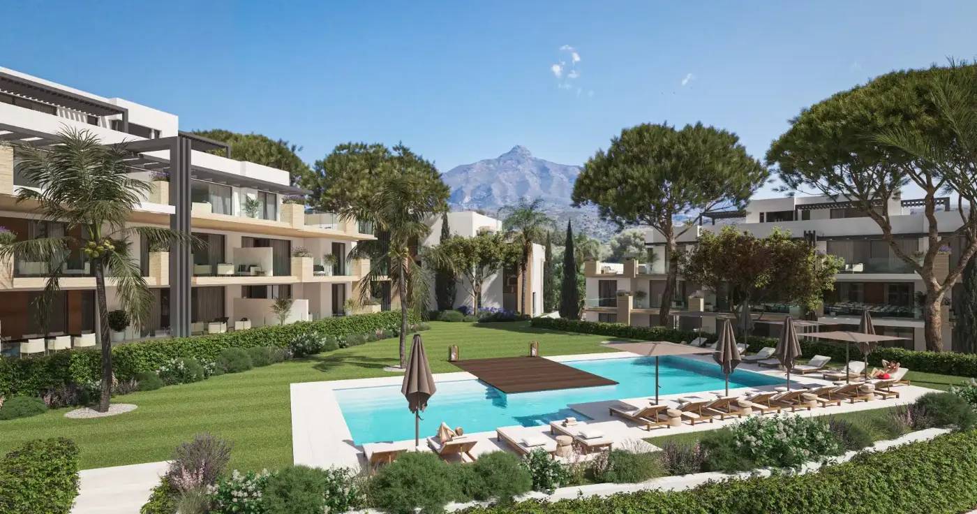 Apartamenty i Penthousy z Panoramicznym Widokiem na Morze i Górę La Concha w Nueva Andalucía — Marbella, Hiszpania