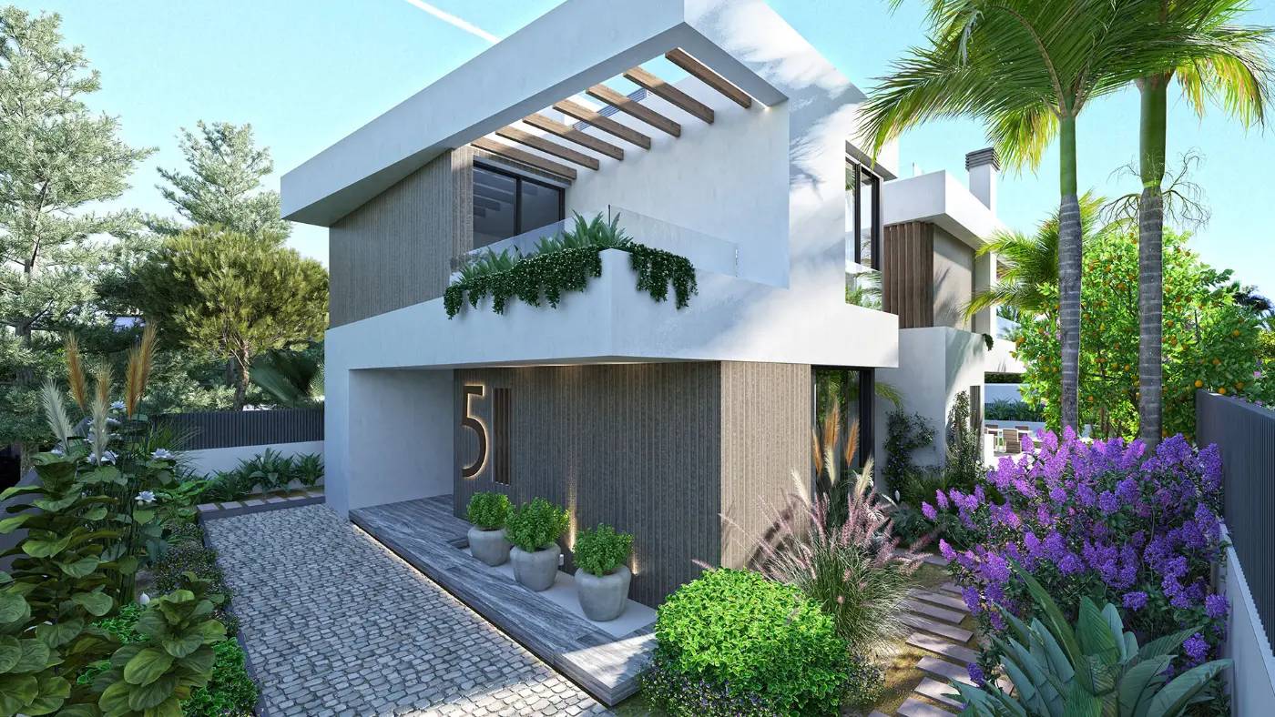 Nowe Wille z Prywatnymi Basenami i Tarasem Dachowym przy Plaży Puerto Banús — Marbella, Hiszpania (zdjęcie 3 z 11)