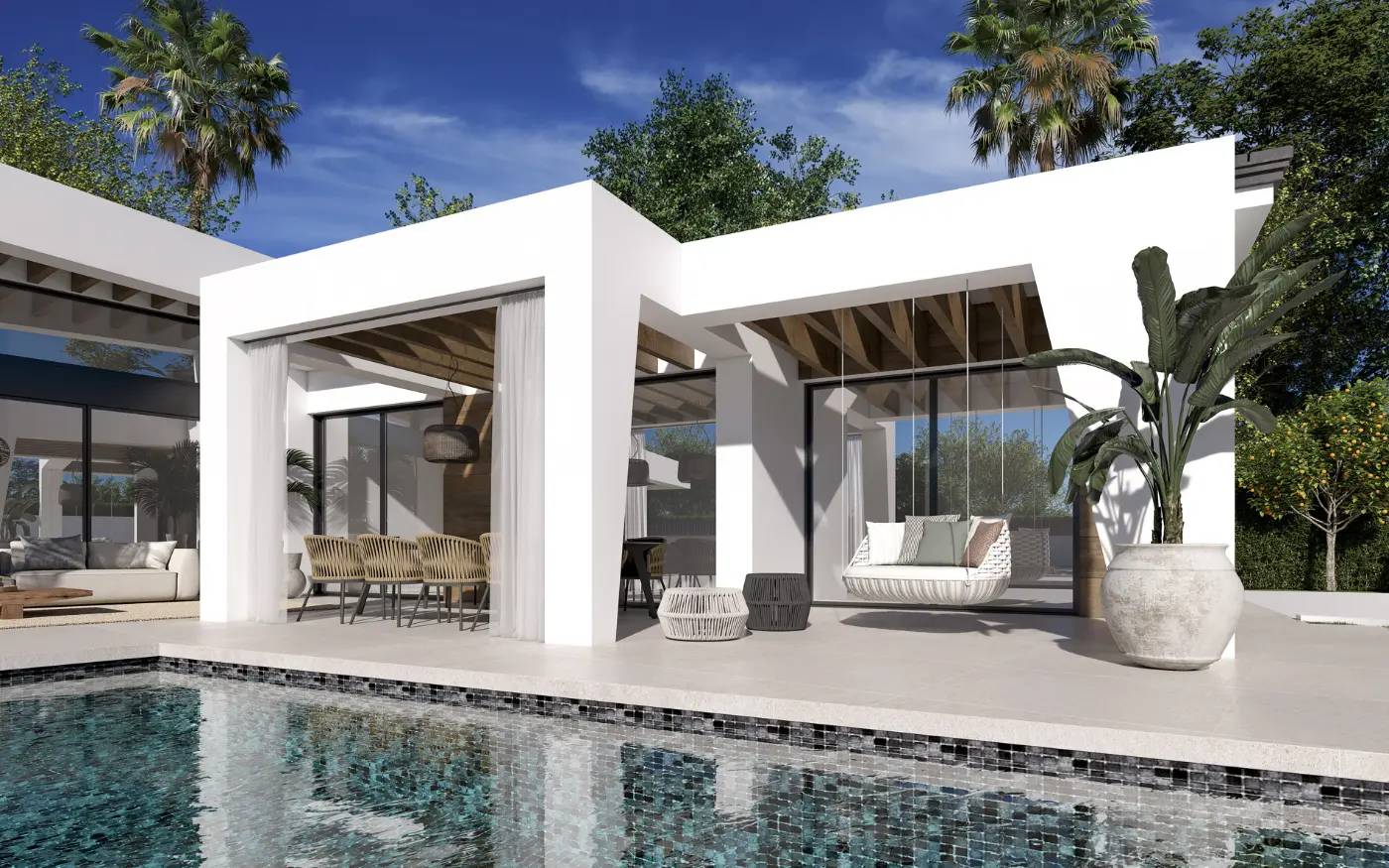 Trzy Unikalne Wille Parterowe z Ekologicznym Ogrodem i Basenem w Nueva Andalucía — Marbella, Hiszpania (zdjęcie 18 z 25)