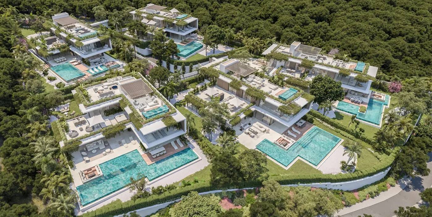 Ekskluzywne Wille z Panoramicznym Widokiem na Morze w Cascada de Camoján, Złota Mila Marbelli — Marbella, Hiszpania