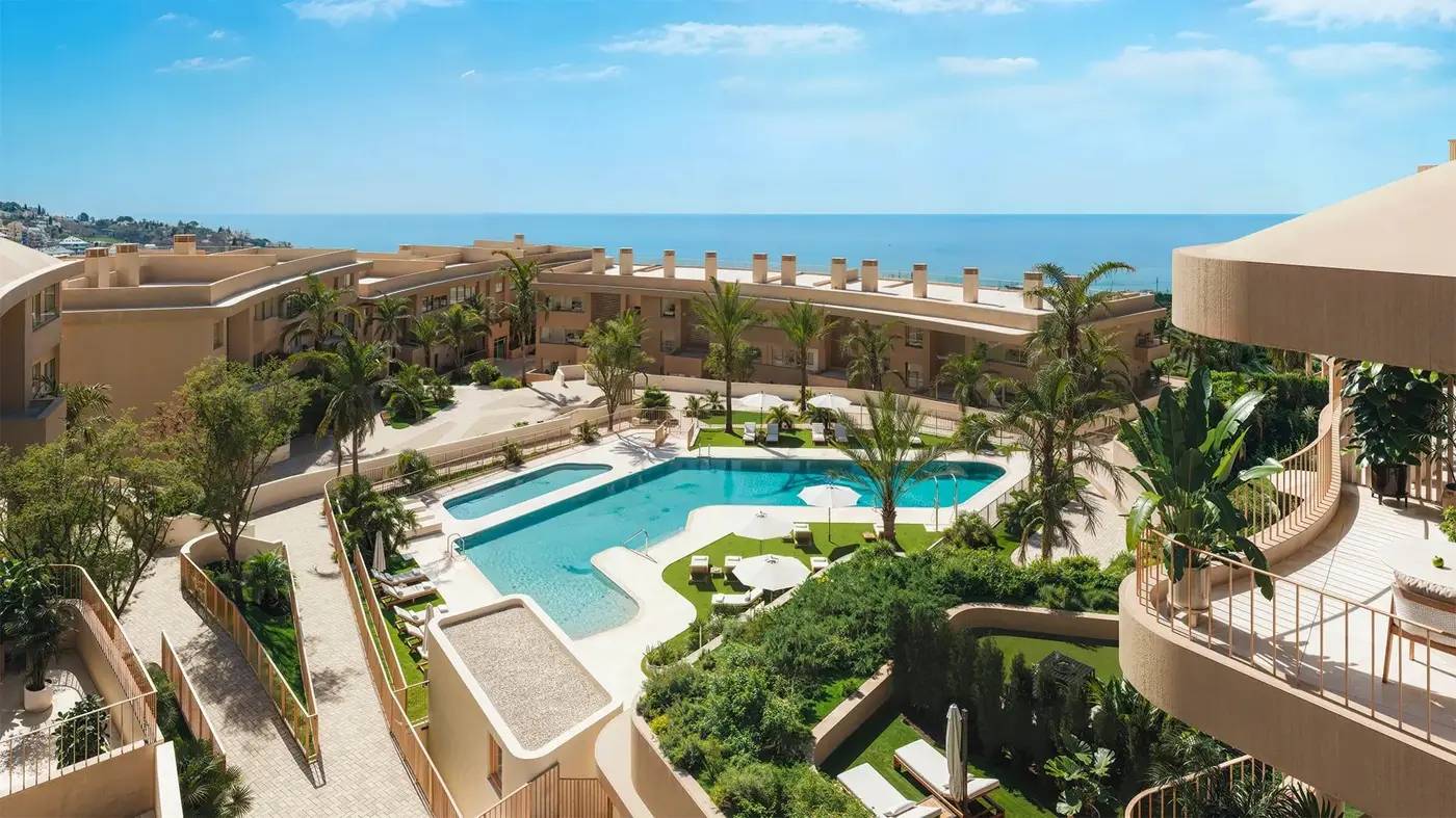 Nowoczesne Apartamenty z Panoramicznym Widokiem na Morze w El Higuerón — Fuengirola, Hiszpania