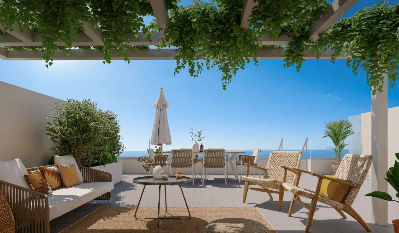 Apartamenty i Penthousy z Widokiem na Morze w Ogrodzonej Inwestycji w Benalmádenie — Benalmádena, Hiszpania
