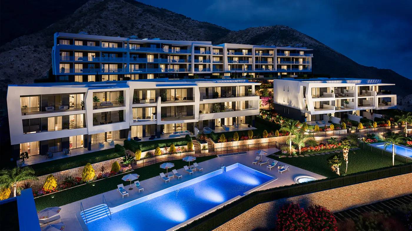 Luksusowe Apartamenty i Penthousy przy Plaży z Widokiem na Morze w El Higuerón — Fuengirola, Hiszpania