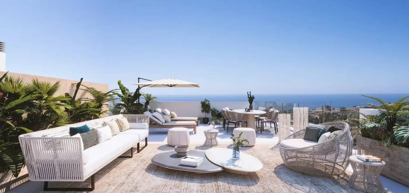 Apartamenty z Panoramicznym Widokiem na Morze w Benalmádenie — Benalmádena, Hiszpania
