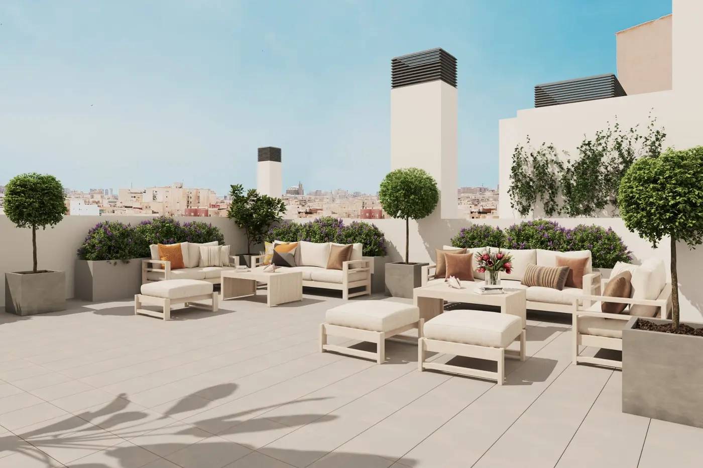 Nowoczesne apartamenty w centrum Malági z basenem na dachu — Malaga, Hiszpania