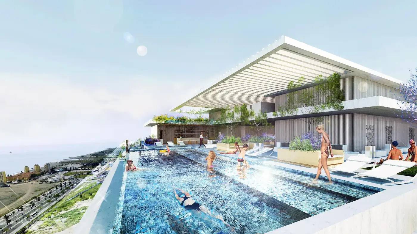 Ikoniczne apartamenty w trzech wieżach na pierwszej linii morza w Maladze — Malaga, Hiszpania (zdjęcie 4 z 10)