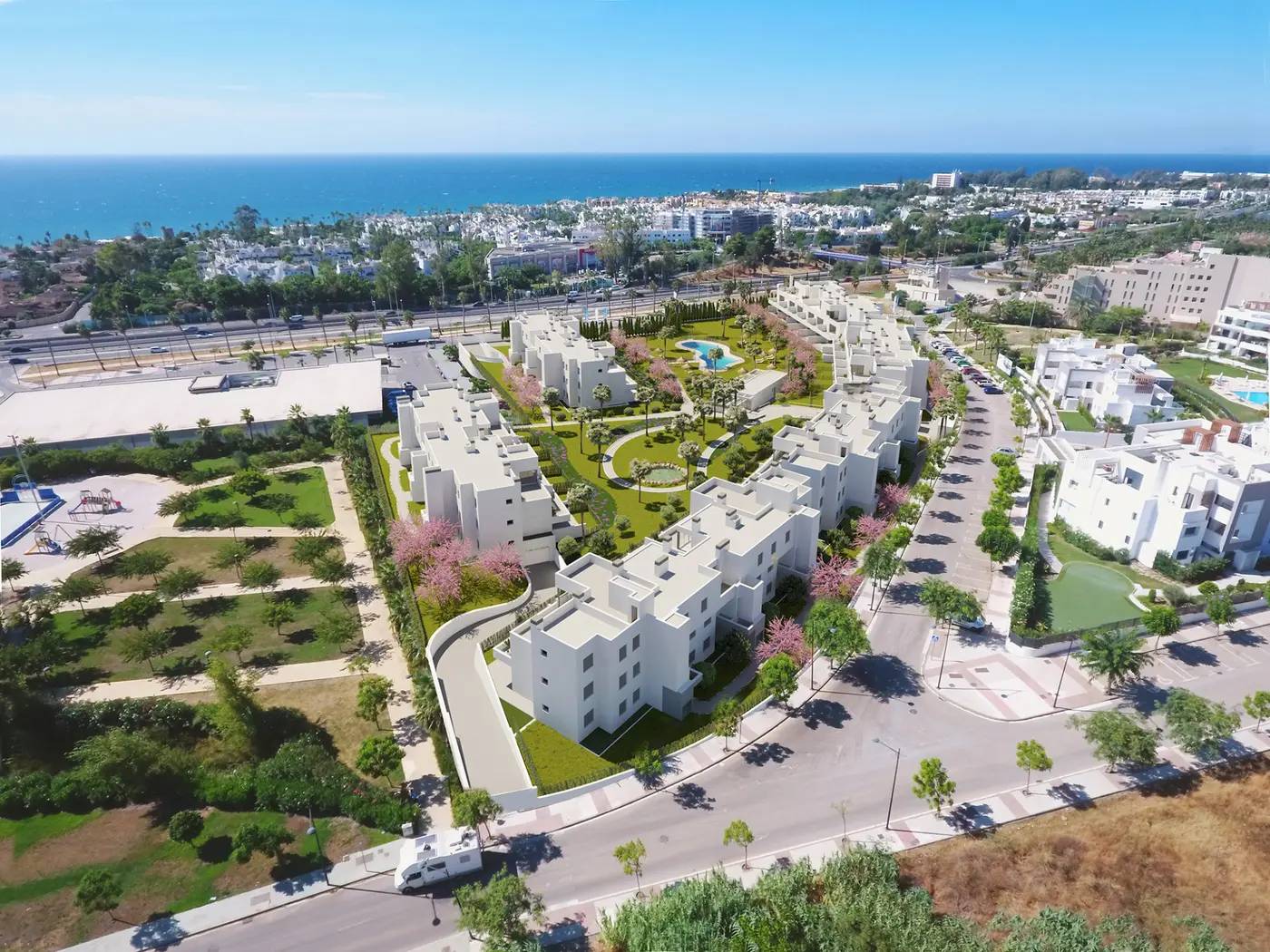 Piękne, eleganckie apartamenty na Nowej Złotej Mili w Esteponie — Estepona, Hiszpania (zdjęcie 3 z 41)