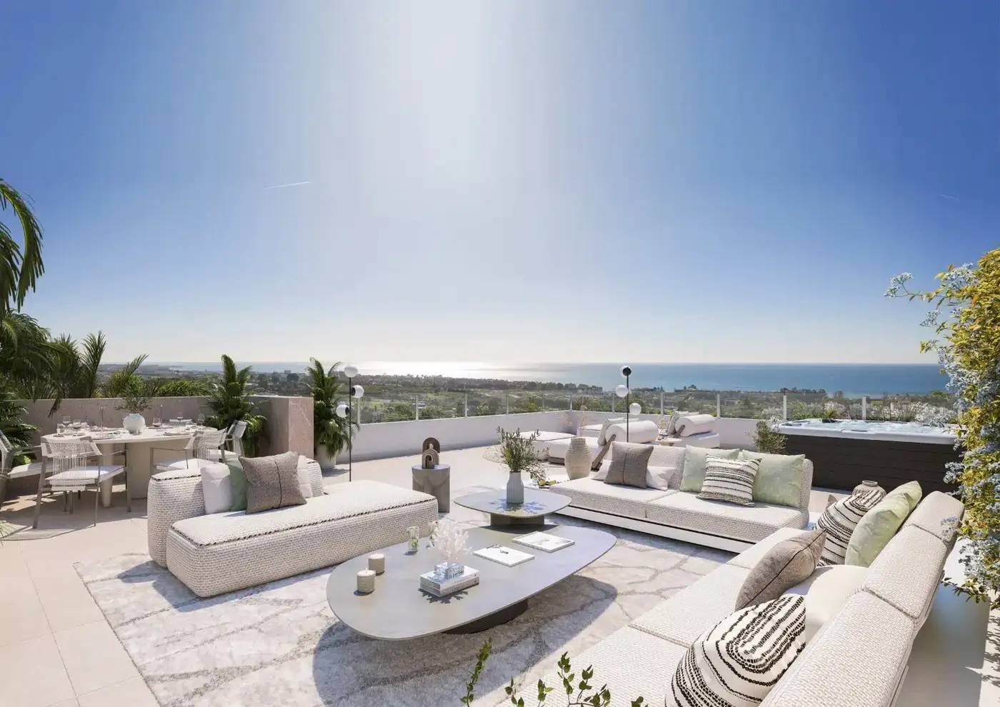 Piękne apartamenty i penthousy z widokiem na morze w Selwo — Estepona, Hiszpania
