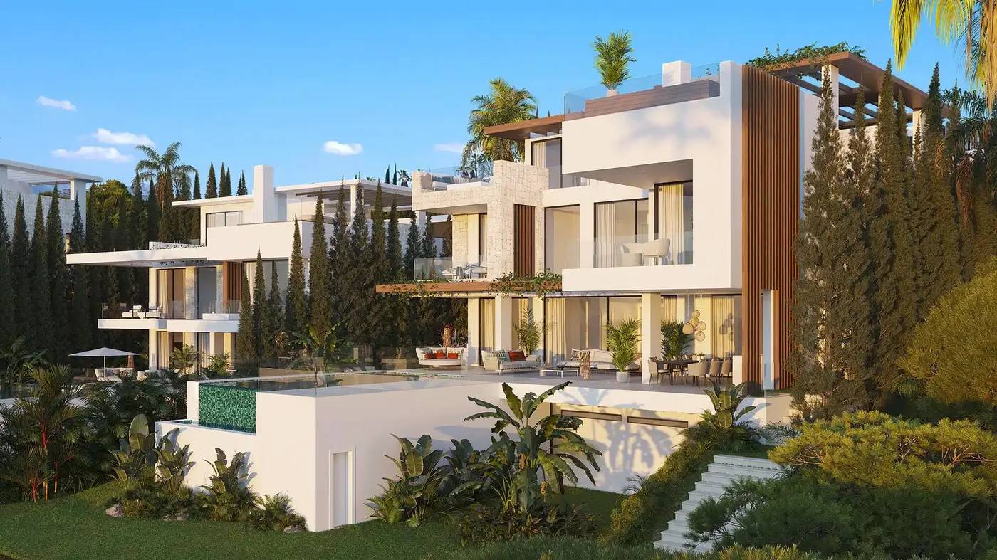 Luksusowe Wille z Widokiem na Morze na New Golden Mile w Esteponie — Estepona, Hiszpania
