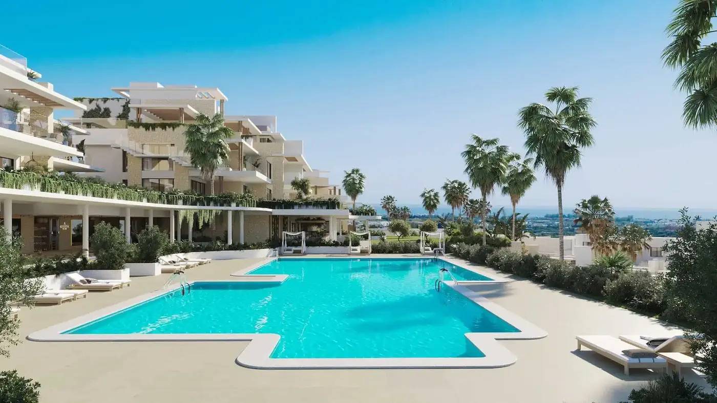 Eleganckie Apartamenty z Basenem i Spa przy La Resina Golf – Altezza Suites, Estepona — Estepona, Hiszpania