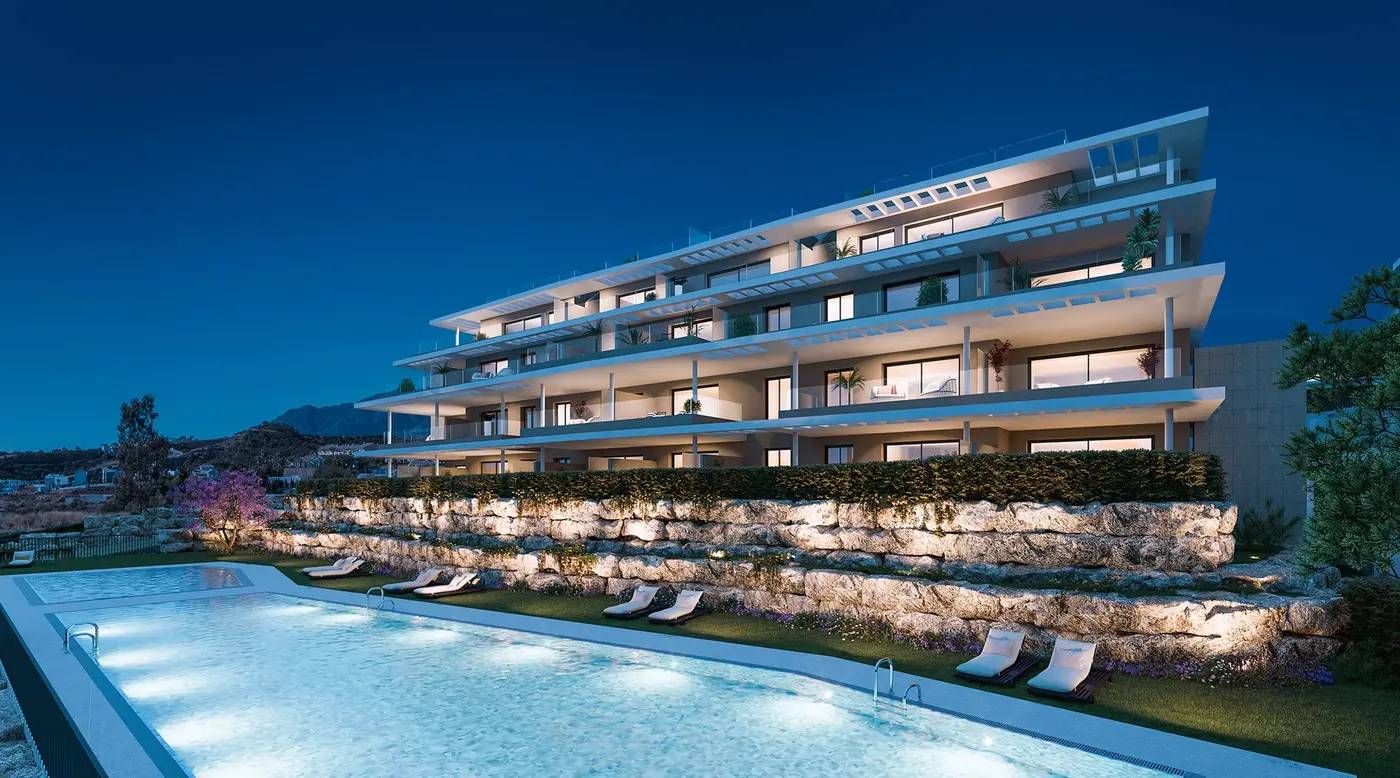 Nowoczesne Apartamenty i Penthouse'y z Panoramicznym Widokiem na Morze na New Golden Mile – Capri II, Estepona — Estepona, Hiszpania (zdjęcie 4 z 10)