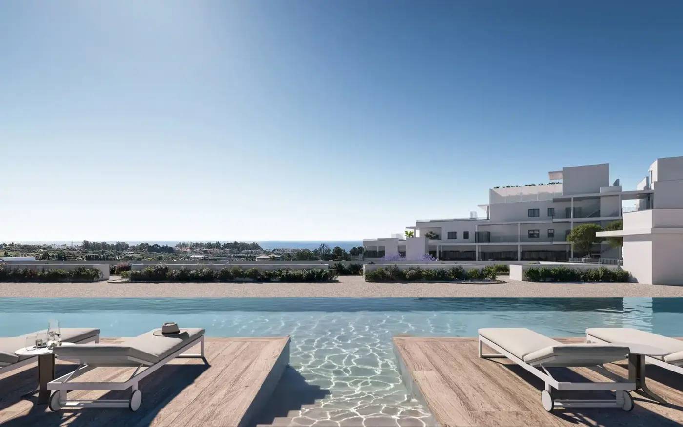 Nowoczesne Apartamenty z Tarasami i Basenem Infinity na New Golden Mile – Unelma, Estepona — Estepona, Hiszpania