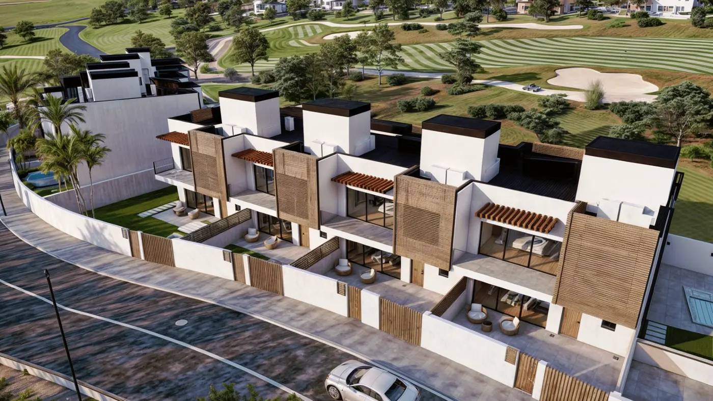 Ekskluzywne Szeregowce z Prywatnymi Basenami na Pierwszej Linii Golfa – Oasis, Estepona Golf — Estepona, Hiszpania (zdjęcie 3 z 10)