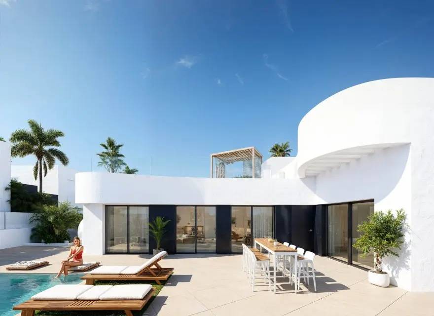 Białe Wille z Prywatnym Basenem i Solarium blisko Pól Golfowych — Algorfa, Hiszpania (zdjęcie 9 z 14)