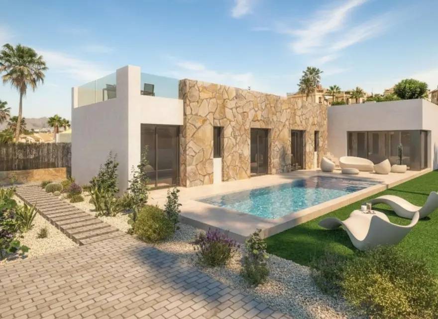 Butikowe Wille z Basenem i Solarium w Drugiej Linii Pola Golfowego — Algorfa, Hiszpania (zdjęcie 2 z 14)