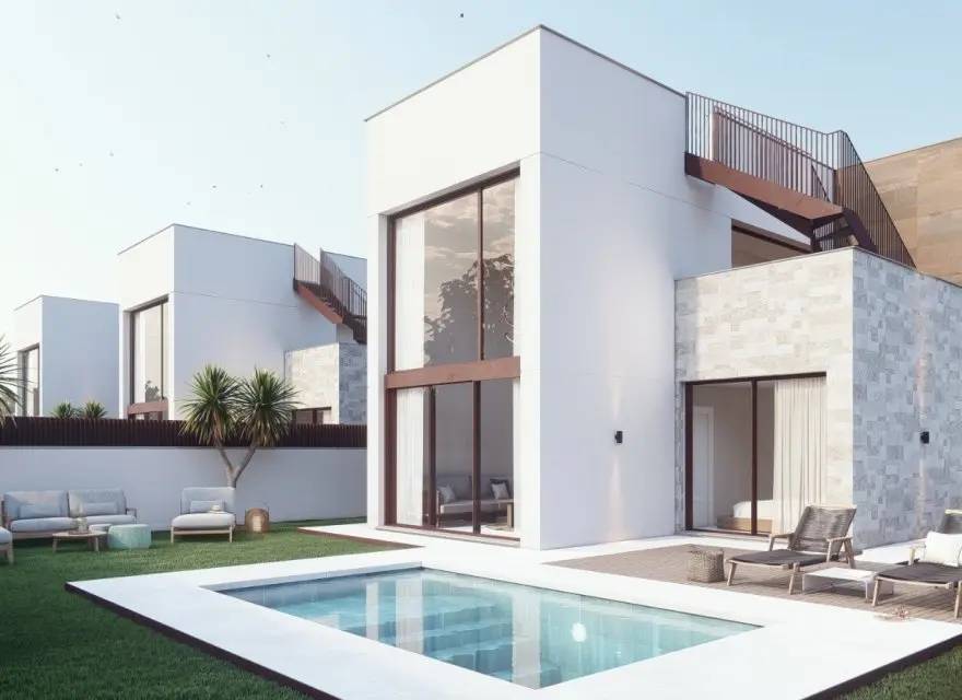 Nowoczesne Wille z Basenem i Solarium 1,2 km od Plaży San Juan — San Juan de Alicante, Hiszpania (zdjęcie 1 z 15)