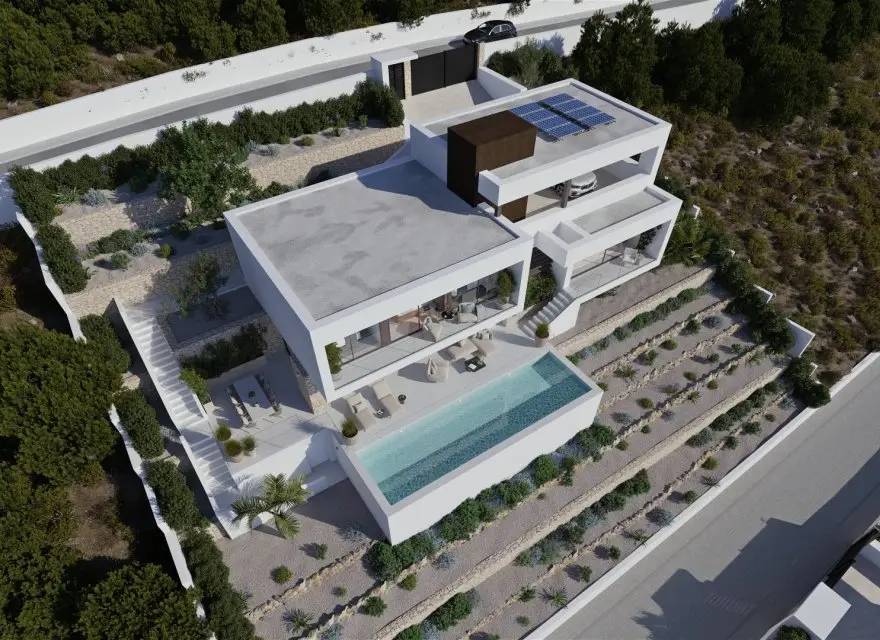 Nowoczesne Wille z Basenem Bez Krawędzi i Widokiem na Morze w Altei — Altea, Hiszpania (zdjęcie 10 z 15)