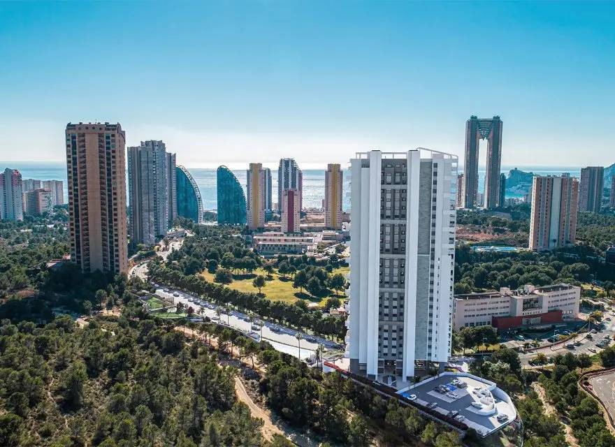 Nowoczesne Apartamenty w Wieżowcu przy Polu Golfowym i Plaży Poniente w Benidorm — Benidorm, Hiszpania (zdjęcie 1 z 9)