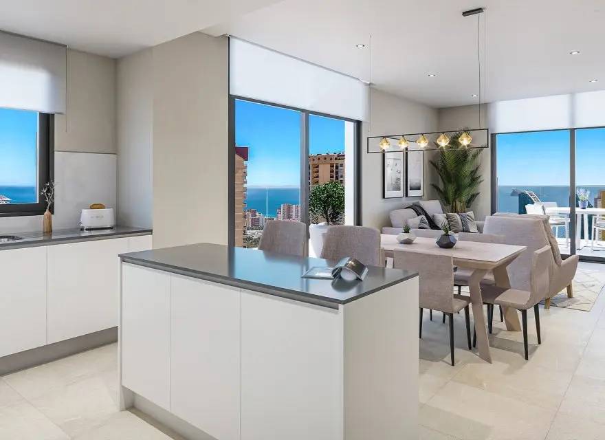 Nowoczesne Apartamenty w Wieżowcu przy Polu Golfowym i Plaży Poniente w Benidorm — Benidorm, Hiszpania (zdjęcie 8 z 9)