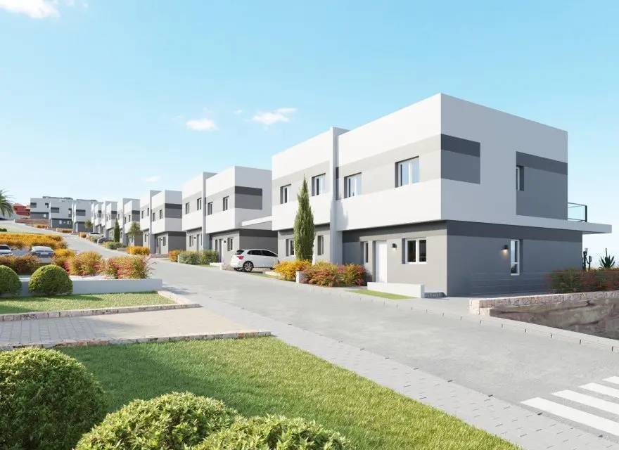 Wille Bliźniacze z Basenem i Widokiem na Panoramę Benidormu w Finestrat — Finestrat, Hiszpania (zdjęcie 2 z 15)