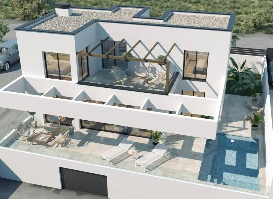Designerskie Wille z Basenem i Piwnicą u Stóp Gór z Widokiem na Morze — Finestrat, Hiszpania (zdjęcie 7 z 15)