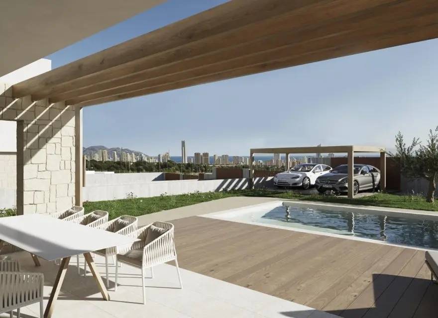 Architektoniczne Wille z Basenem i Tarasem z Widokiem na Benidorm i Sierra Cortina — Finestrat, Hiszpania (zdjęcie 3 z 9)