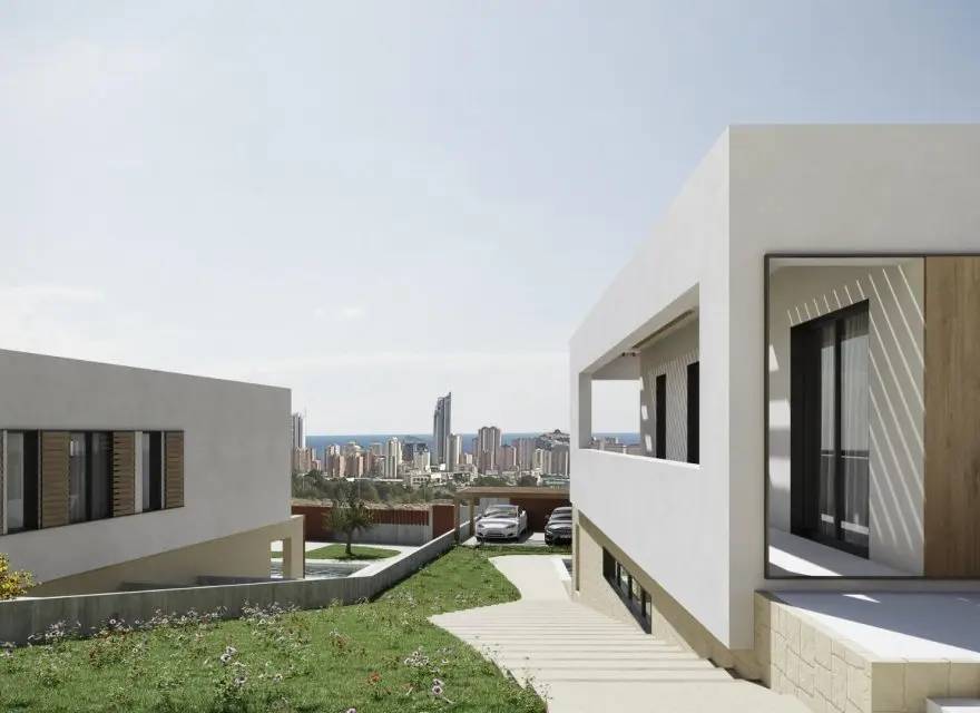 Architektoniczne Wille z Basenem i Tarasem z Widokiem na Benidorm i Sierra Cortina — Finestrat, Hiszpania (zdjęcie 5 z 9)