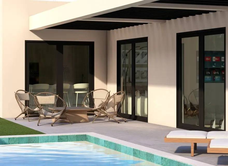 Nowoczesne Wille z Basenem, Solarium i Garażem z Widokiem na Morze w Finestrat — Finestrat, Hiszpania (zdjęcie 7 z 15)