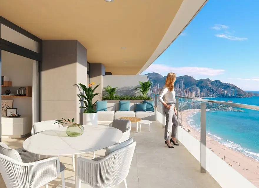 Luksusowe Apartamenty w Ikonicznych Wieżach kilka Metrów od Plaży Poniente — Benidorm, Hiszpania (zdjęcie 2 z 14)