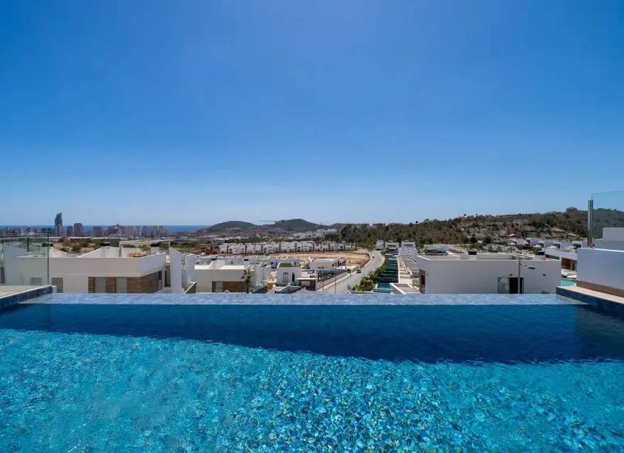 Luksusowe Wille z Windą, Basenem Infinity i Solarium z Widokiem na Benidorm — Finestrat, Hiszpania (zdjęcie 4 z 15)