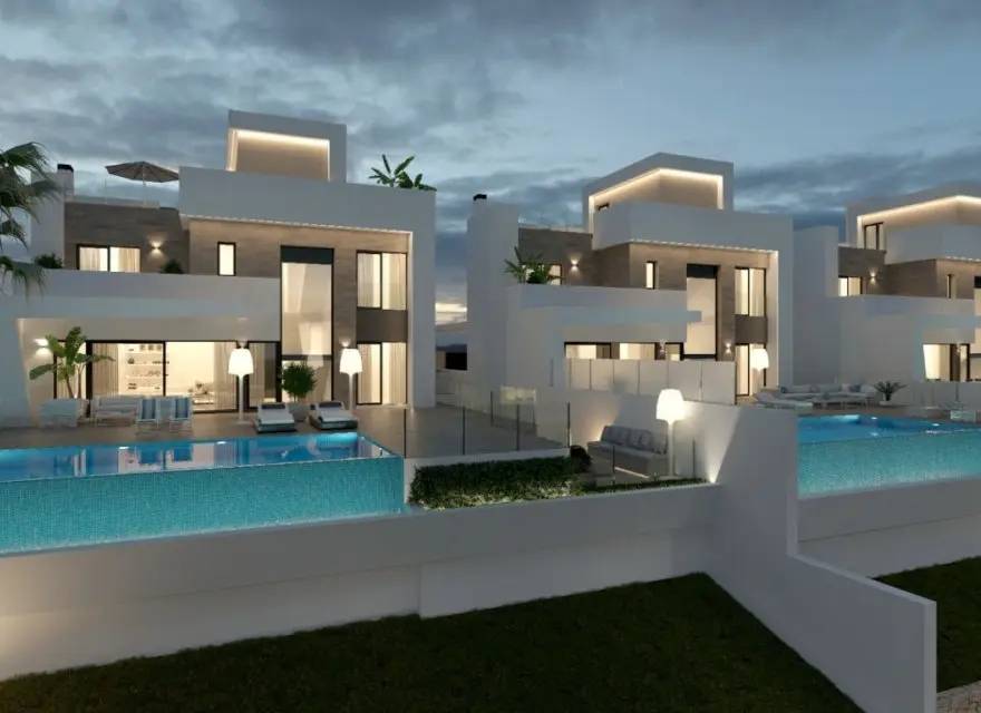 Luksusowe Wille z Windą, Basenem Infinity i Solarium z Widokiem na Benidorm — Finestrat, Hiszpania (zdjęcie 8 z 15)