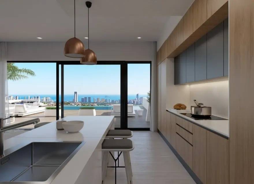 Luksusowe Wille z Windą, Basenem Infinity i Solarium z Widokiem na Benidorm — Finestrat, Hiszpania (zdjęcie 15 z 15)