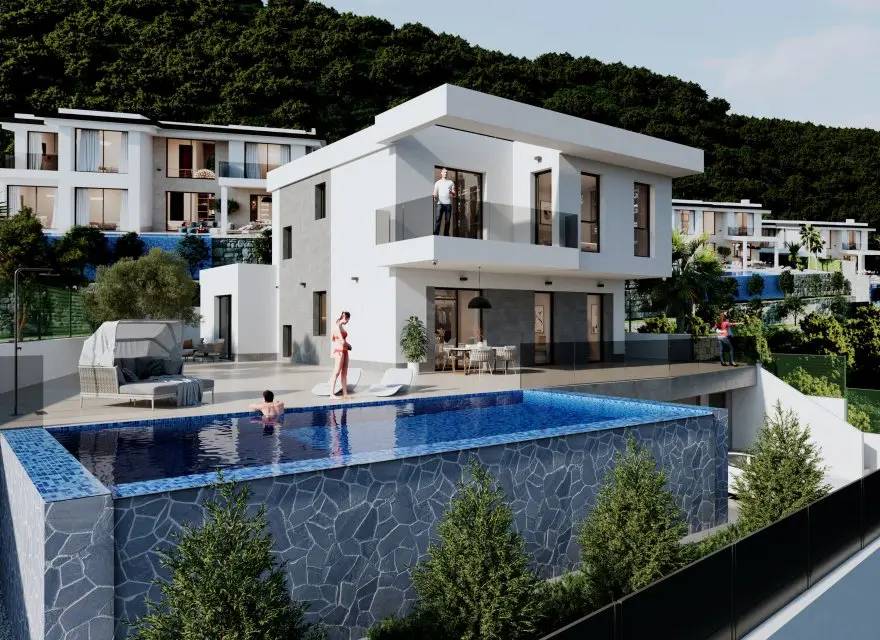 Elegancka Willa Smart Home z Basenem i Solarium z Widokiem na Morze — Finestrat, Hiszpania