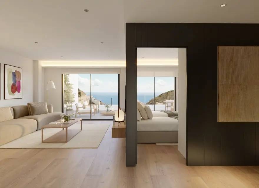 Kameralne Apartamenty z Ogrodem lub Solarium i Widokiem na Morze w Cumbre del Sol — Benitachell, Hiszpania (zdjęcie 12 z 15)