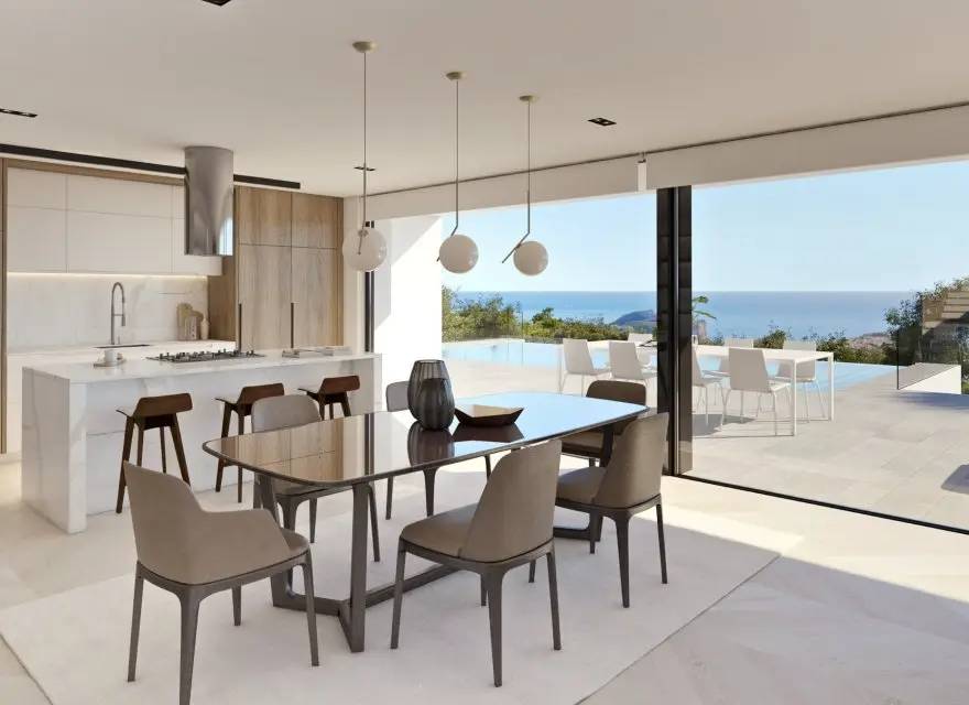 Rezydencja Unosząca się nad Morzem z Widokiem na Portet de Moraira — Benitachell, Hiszpania (zdjęcie 9 z 11)