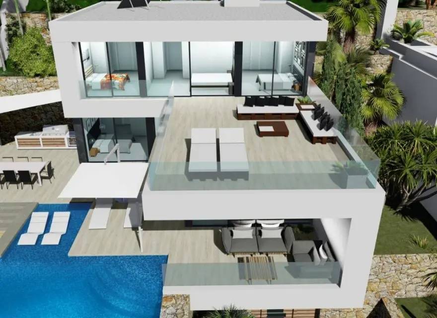 Willa High-Tech z Windą i Basenem Infinity z Widokiem na Zatokę Calpe — Calpe, Hiszpania (zdjęcie 12 z 15)