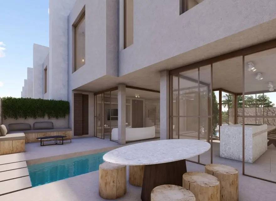 Narożne Domy w Stylu Ibiza z 18-Metrowym Basenem w Formentera del Segura — Formentera del Segura, Hiszpania (zdjęcie 3 z 10)